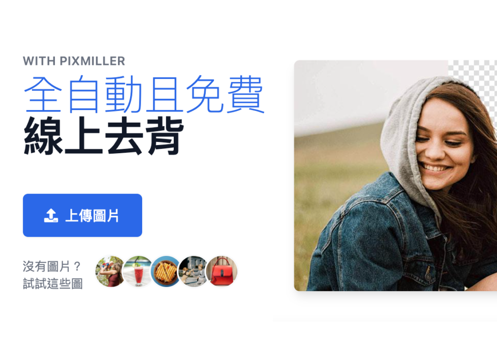 全自動且免費線上去背 PixMiller